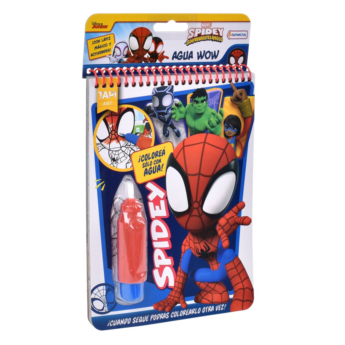 Libro Actividades Con Lapiz Magico Para Pintar Con Agua - Spidey